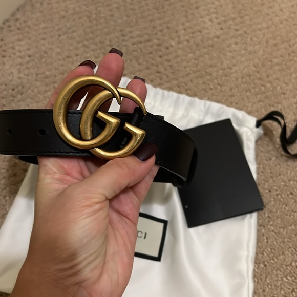 Gucci Marmont Black Gg logo belt - Picture 10 of 14